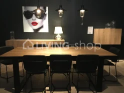 PR LIVING Juliette moderne eiken barkast met metaal strak landelijk