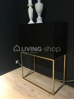 PR LIVING Juliette moderne eiken barkast met metaal strak landelijk