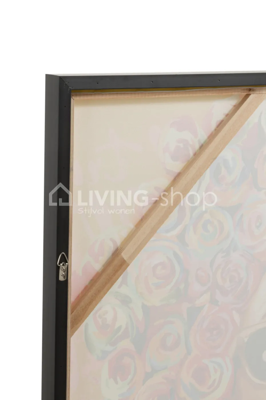 J-LINE Kader graffiti vrouw met rode lippen wanddecoratie