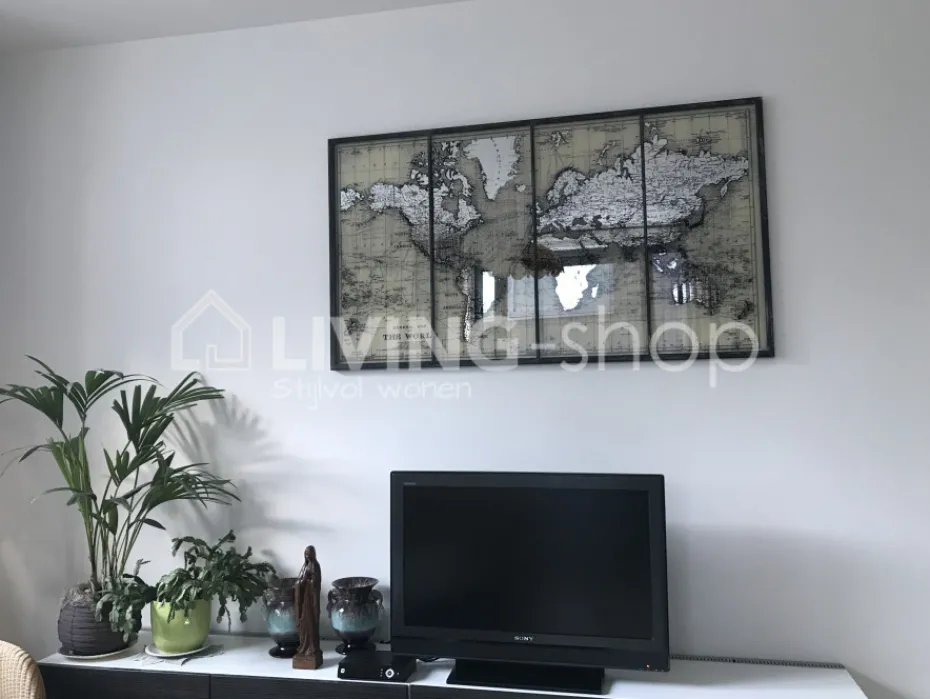 J-LINE Kader wereldkaart voor aan de muur