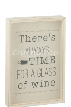 J-LINE Kader wijn quote Engelse Large Wanddecoratie