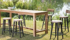 Keuken Barkruk Naturel/Zwart Barstoel