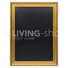 J-LINE Klassiek krijtbord met gouden frame