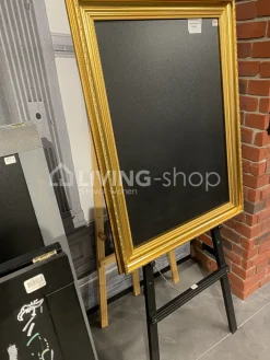 J-LINE Klassiek krijtbord met gouden frame