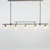 Verlichting online Klassiek landelijke stijl hanglamp Biliardo brons met melkglas