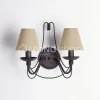 Verlichting online Klassieke landelijke duo wandlamp Astrid met kapjes