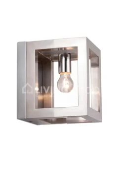 Verdace verlichting Kubus wandlamp inox