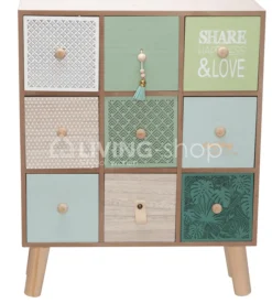 Cosy & Trendy Ladenkast Happiness kastje met 9 schuiven
