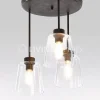 Verlichting online Landelijke loft stijl plafondlamp grijs fume