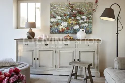 TIMELESS LIVING Landelijke stijl dressoir 4 deuren vieux crème