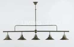 Verlichting online Landelijke stijl hanglamp Biliardo antiek brons 2 lampen