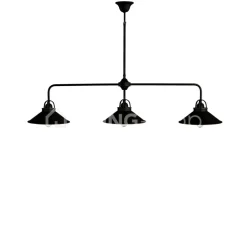 Verlichting online Landelijke stijl hanglamp Biliardo antiek brons 2 lampen
