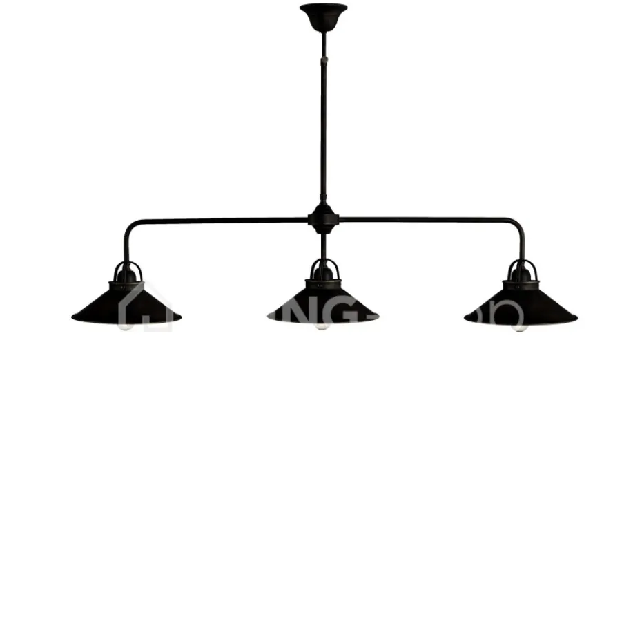 Verlichting online Landelijke stijl hanglamp Biliardo antiek brons 2 lampen