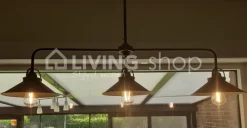Verlichting online Landelijke stijl hanglamp Biliardo antiek brons 2 lampen
