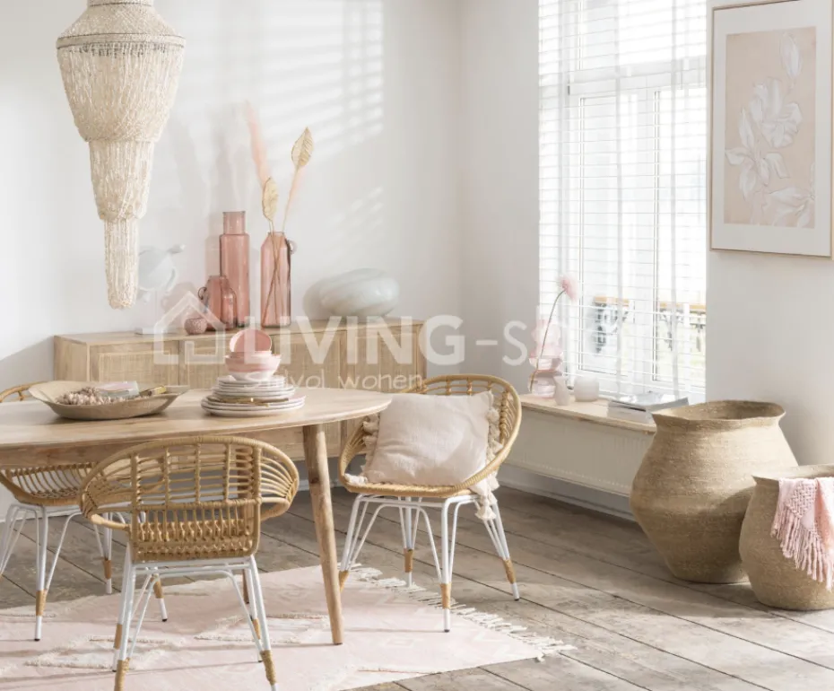 J-LINE Landelijke Stijl Houten Dineertafel Camille