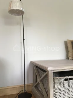 Verlichting online Landelijke stijl staanlamp roestkleur met cotton kap