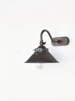 Verlichting online Landelijke stijl wandlamp brons voor de badkamer donkerbrons