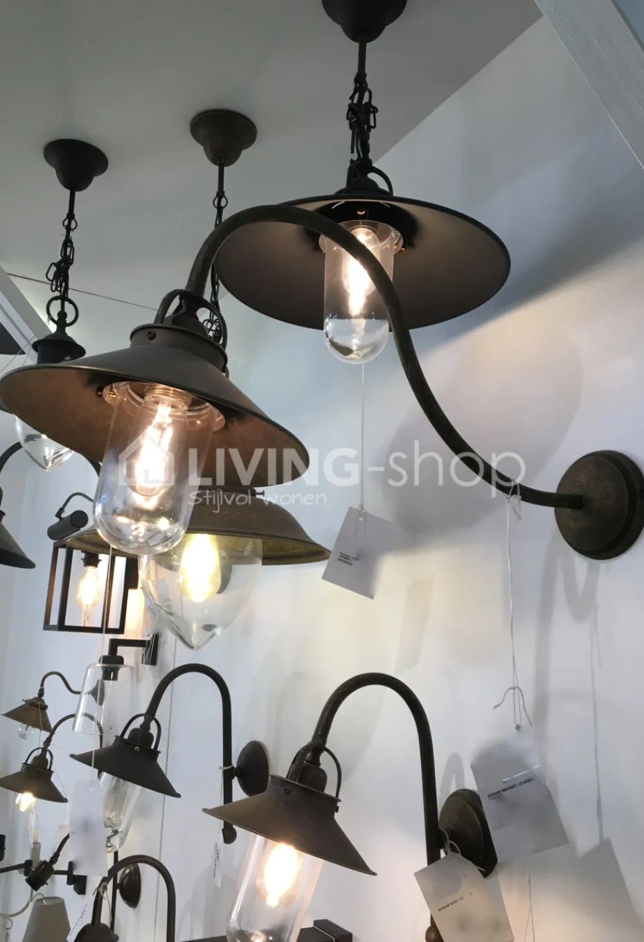 Verlichting online Landelijke stijl wandlamp outdoor Biliardo