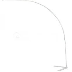 Verdace verlichting LED vloerlamp boog klakkebuis wit