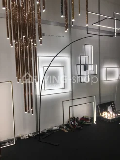Verdace verlichting LED vloerlamp boog klakkebuis wit