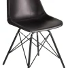 J-LINE Lederen design stoel, Eames reproductie Design by zwart