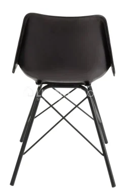 J-LINE Lederen design stoel, Eames reproductie Design by zwart