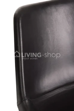 J-LINE Lederen design stoel, Eames reproductie Design by zwart
