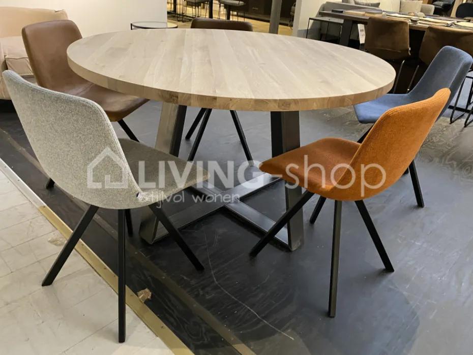 PR LIVING Lina Stoel industrieel vintage PU leder