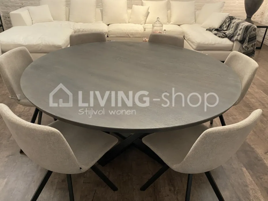 PR LIVING Lina Stoel industrieel vintage PU leder