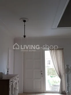 Verlichting online Loft stijl donkerbrons hanglamp met glazen kap grijs fumé