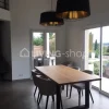 Castle-Line Loft stijl eiken tafel met U-vorm metalen poten