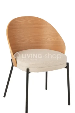 J-LINE Lone stoel vintage hout bruin