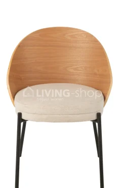 J-LINE Lone stoel vintage hout bruin