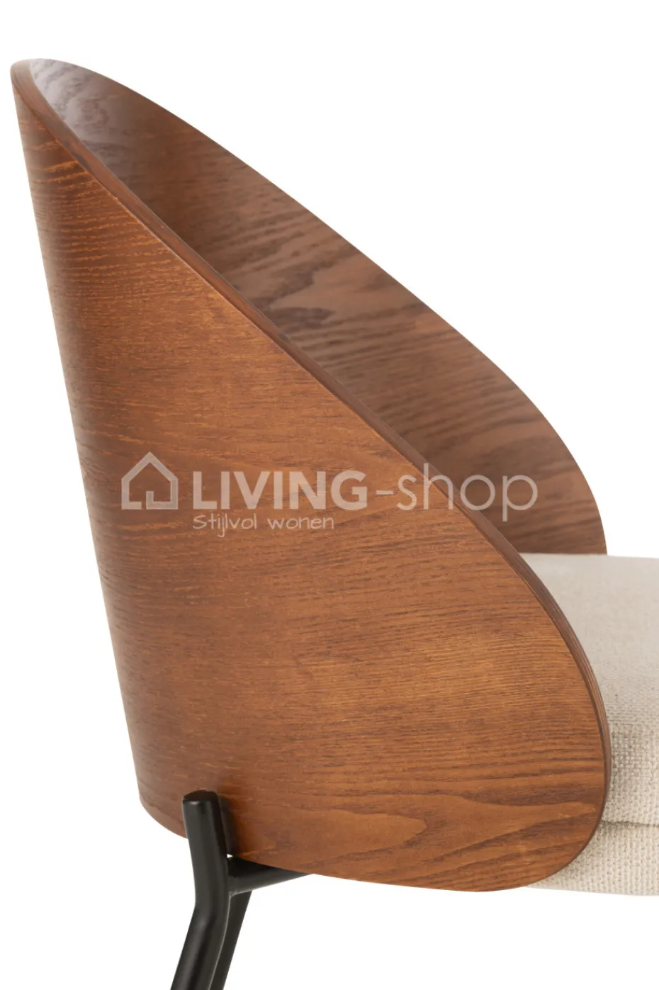 J-LINE Lone stoel vintage hout bruin