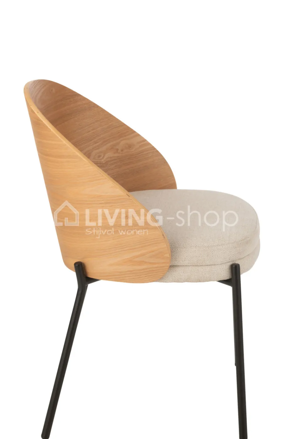 J-LINE Lone stoel vintage hout bruin