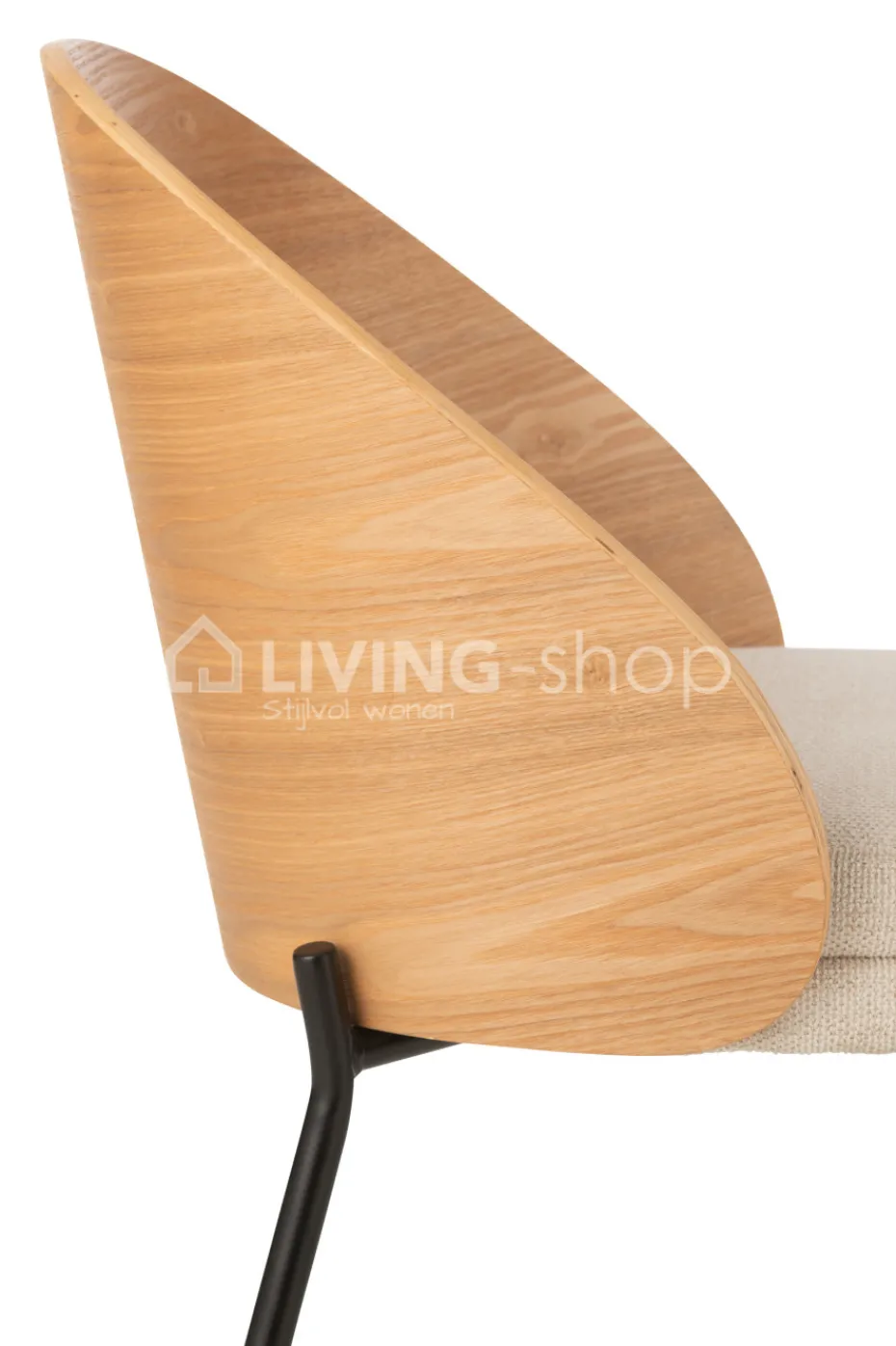 J-LINE Lone stoel vintage hout bruin