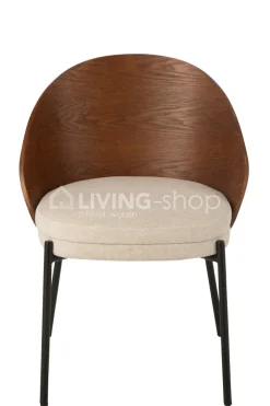 J-LINE Lone stoel vintage hout bruin