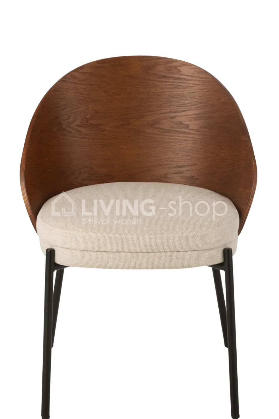 J-LINE Lone stoel vintage hout bruin