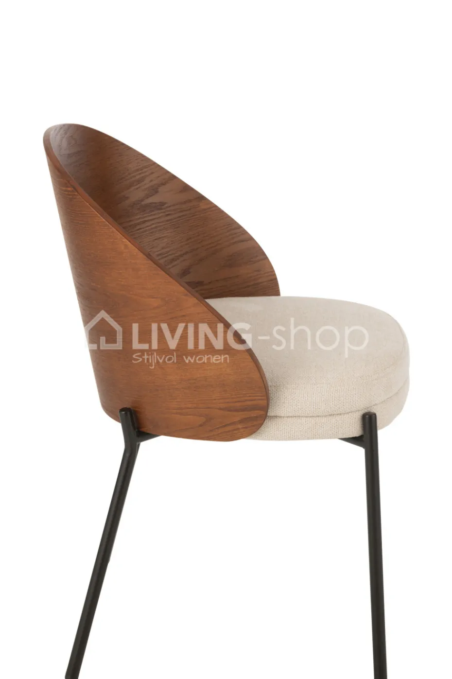 J-LINE Lone stoel vintage hout bruin