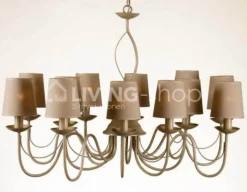 Verdace verlichting Long Island Pale taupe metal, excl. 12x60W - 94cmx48cm