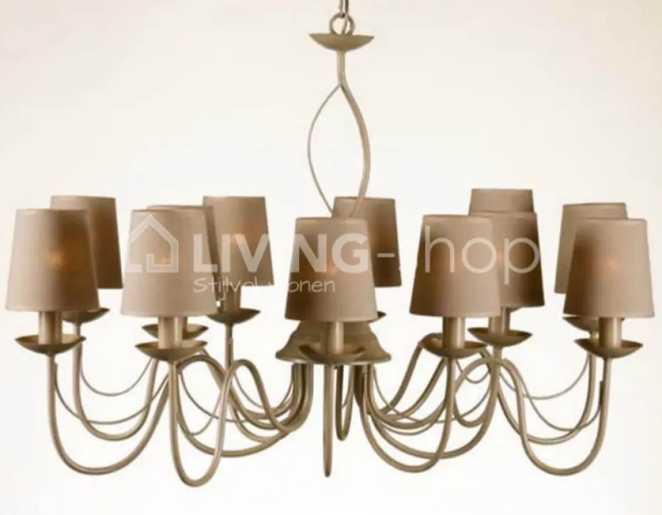 Verdace verlichting Long Island Pale taupe metal, excl. 12x60W - 94cmx48cm