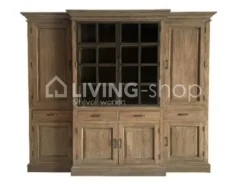 TIMELESS LIVING Louise Landelijke vitrinekast 4 deuren