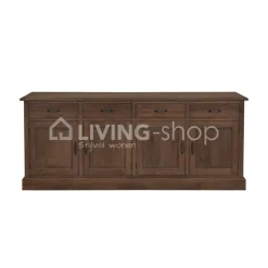 TIMELESS LIVING Louise Landelijke vitrinekast 4 deuren
