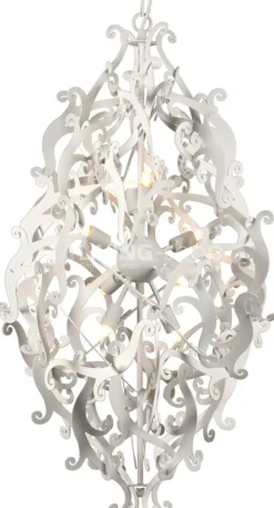 Verdace verlichting Luster hal satin wit, landelijke halluster