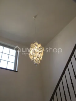 Verdace verlichting Luster hal satin wit, landelijke halluster