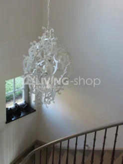 Verdace verlichting Luster hal satin wit, landelijke halluster