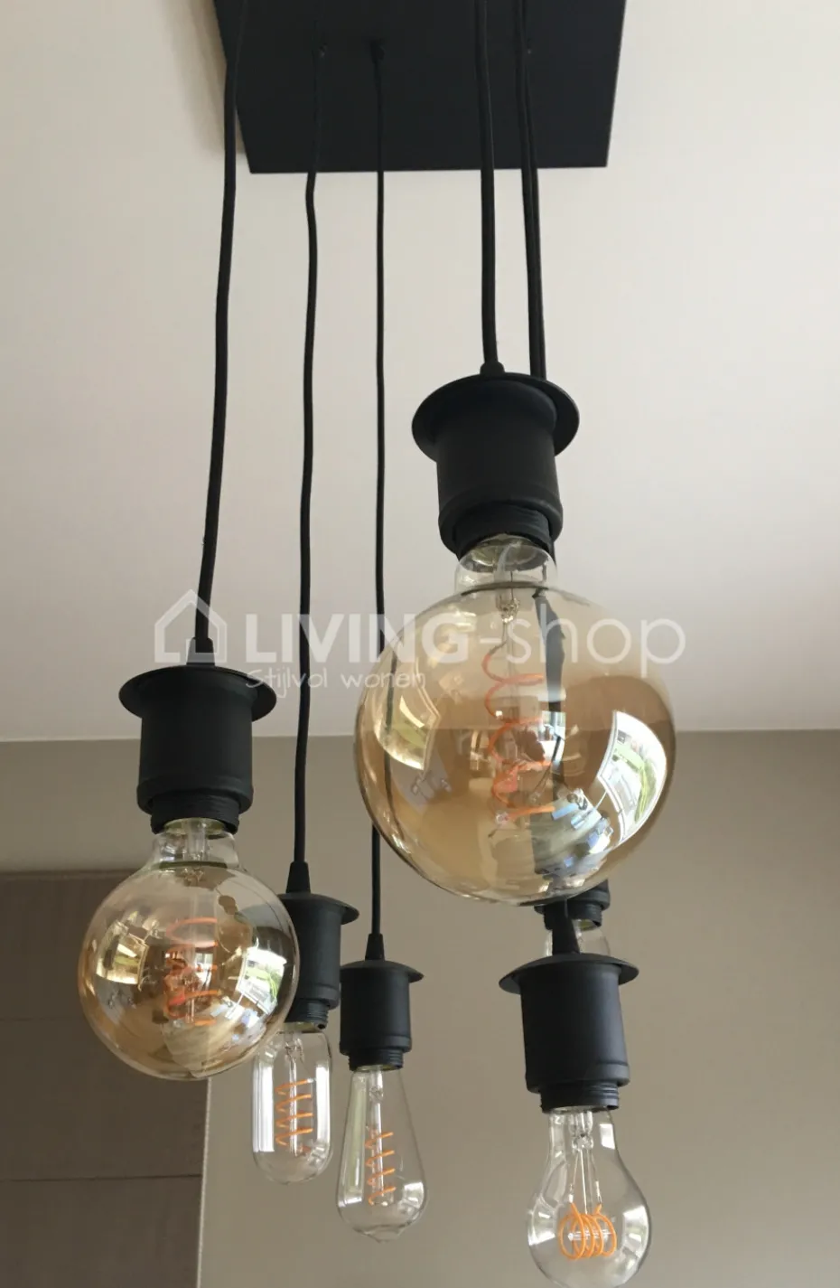 Verdace verlichting Luster met bollen pendels