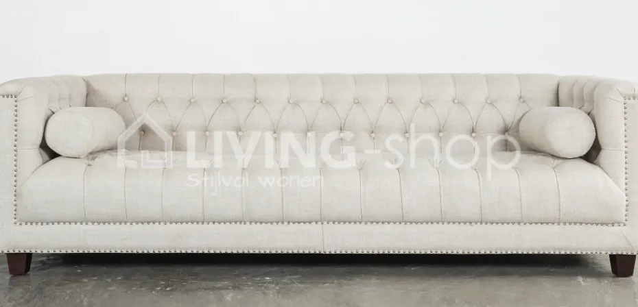 PR LIVING Luxueuze lounge sofa 3 zit met knopen