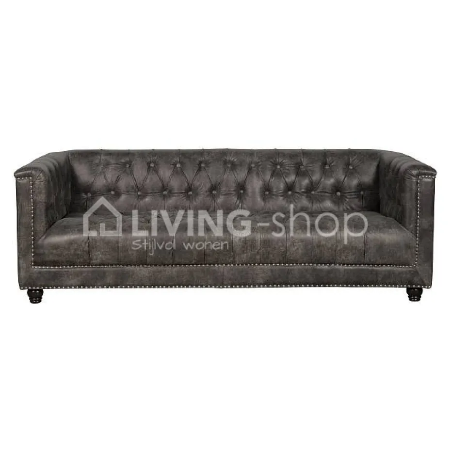 PR LIVING Luxueuze lounge sofa 3 zit met knopen