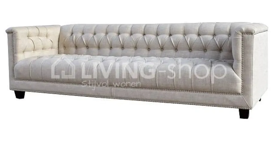 PR LIVING Luxueuze lounge sofa 3 zit met knopen